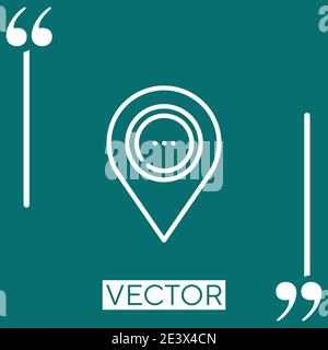 location vector icon Linear icon. Editable stroke line Stock Vector