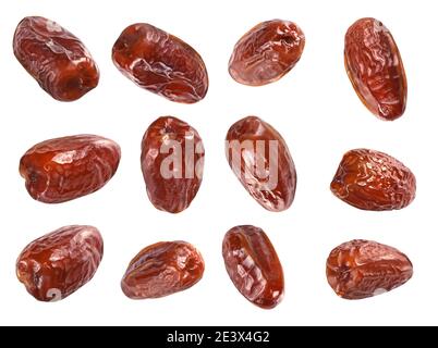 Dates fruit isolated on a white background with clipping path Stock Photo