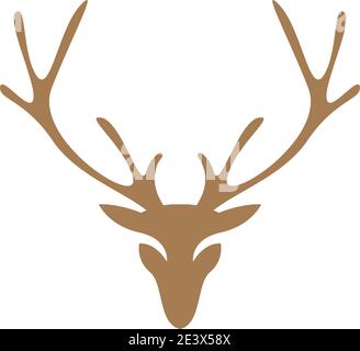 Deer logo icon illustration design vector template Stock Vector