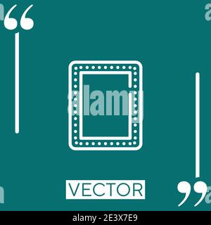 mirror vector icon Linear icon. Editable stroke line Stock Vector