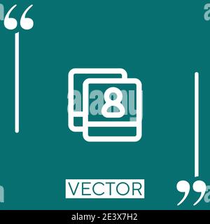 users button outline vector icon Linear icon. Editable stroke line Stock Vector