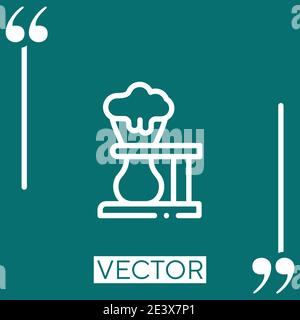 kwak vector icon Linear icon. Editable stroke line Stock Vector