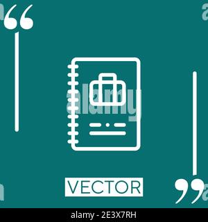 notes vector icon Linear icon. Editable stroked line Stock Vector