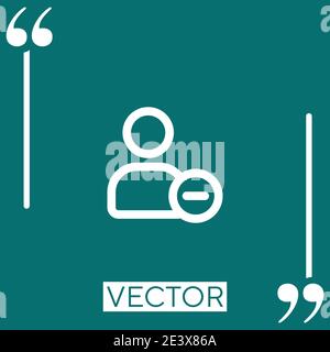 remove person outlined interface button Linear icon. Editable stroke line Stock Vector