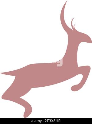 Deer logo icon illustration design vector template Stock Vector