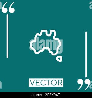australia vector icon Linear icon. Editable stroked line Stock Vector