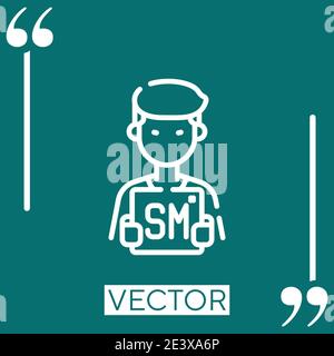 no racism vector icon Linear icon. Editable stroke line Stock Vector