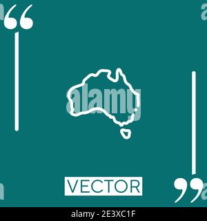 australia vector icon Linear icon. Editable stroke line Stock Vector