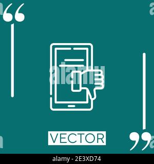 dislike vector icon Linear icon. Editable stroked line Stock Vector