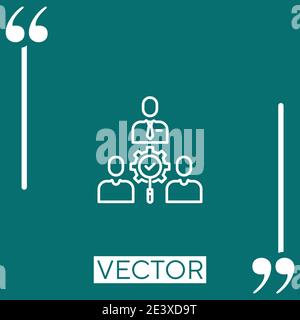 workers vector icon Linear icon. Editable stroke line