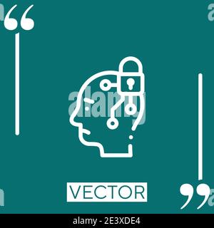 locked vector icon Linear icon. Editable stroked line Stock Vector