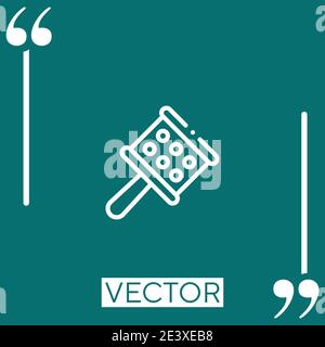 cabasa vector icon Linear icon. Editable stroked line Stock Vector