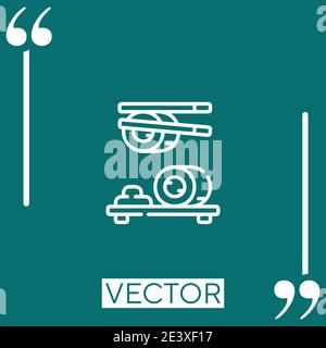 sushi vector icon Linear icon. Editable stroked line Stock Vector