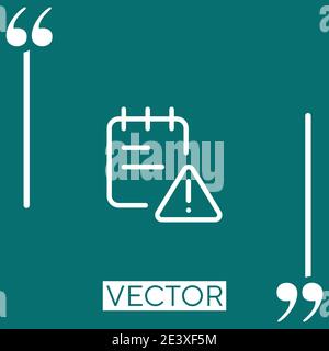 error vector icon Linear icon. Editable stroke line Stock Vector