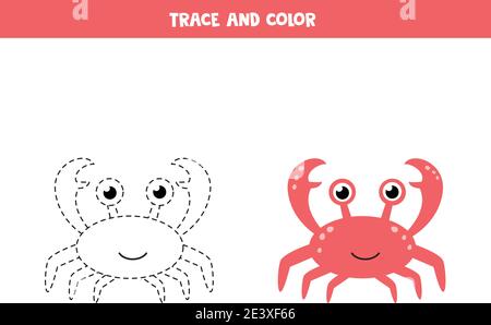 How to draw a Crab | Simple drawing game for kids | colouring book – Toy  Kids TV