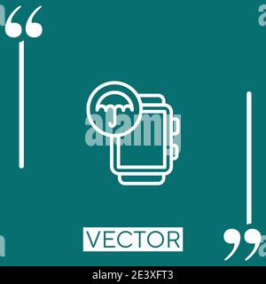 smartwatch vector icon Linear icon. Editable stroke line Stock Vector