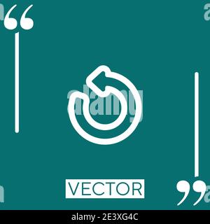 counterclockwise circular arrow outline Linear icon. Editable stroke line Stock Vector