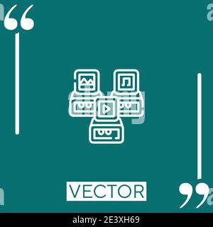 variety vector icon Linear icon. Editable stroked line Stock Vector