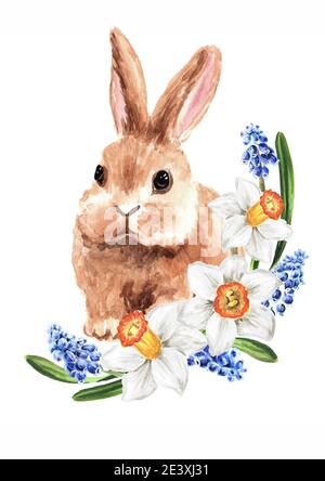Spring Easter Watercolor Cards with Flowers