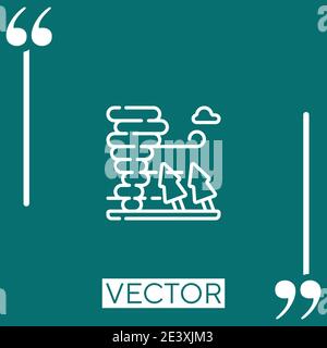 tornado vector icon Linear icon. Editable stroke line Stock Vector
