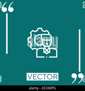 manager vector icon Linear icon. Editable stroked line Stock Vector