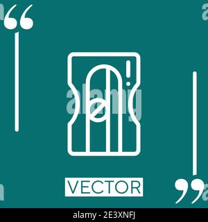 sharpener vector icon Linear icon. Editable stroke line Stock Vector