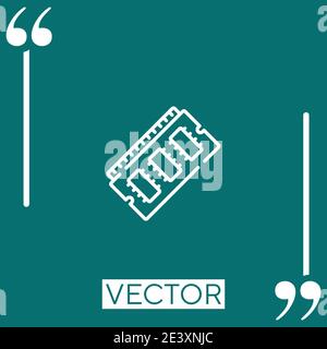 ram memory vector icon Linear icon. Editable stroked line Stock Vector