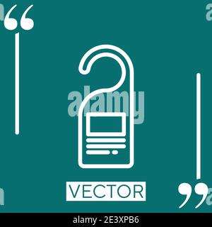 door hanger vector icon Linear icon. Editable stroke line Stock Vector