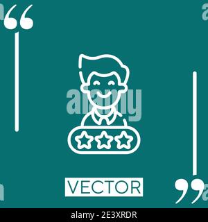 person vector icon Linear icon. Editable stroked line Stock Vector