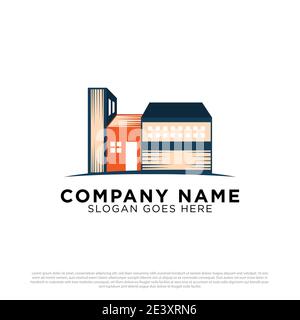 Book House real estate logo designs, best Building and construction vector idea Stock Vector