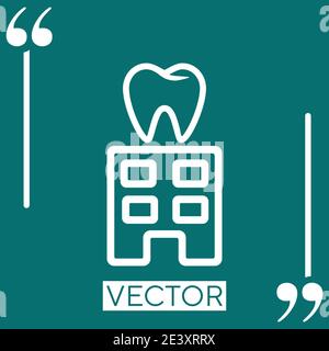 dental clinic vector icon Linear icon. Editable stroke line Stock Vector