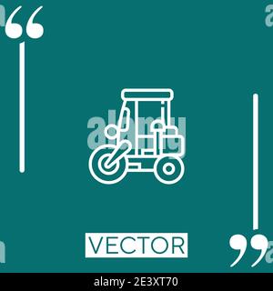 steamroller vector icon Linear icon. Editable stroke line Stock Vector