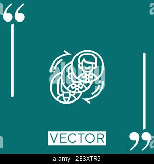 turnover vector icon Linear icon. Editable stroked line Stock Vector