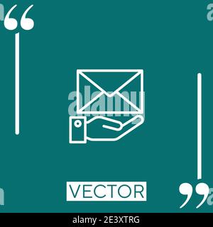email vector icon Linear icon. Editable stroke line Stock Vector