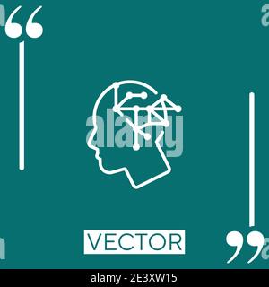 mind map vector icon Linear icon. Editable stroke line Stock Vector