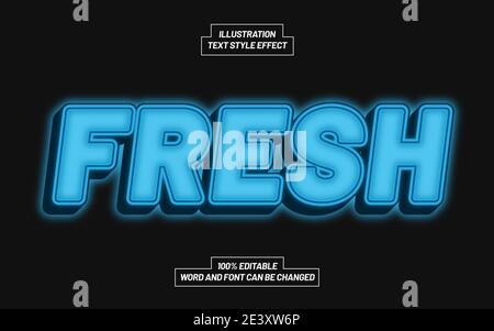 Fresh 3D Bold Text Style Effect Stock Vector