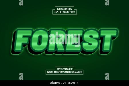 Forest Bold Text Style Effect Stock Vector