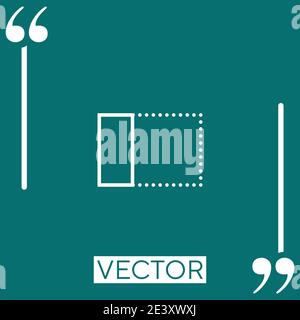 left alignment vector icon Linear icon. Editable stroke line Stock Vector
