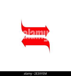 Double arrow vector logo design. Stock Vector