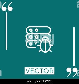bug vector icon Linear icon. Editable stroke line Stock Vector