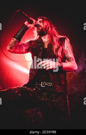 ITALY, ROMAGNANO SESIA, 2014: Stu Block, singer of the American heavy ...