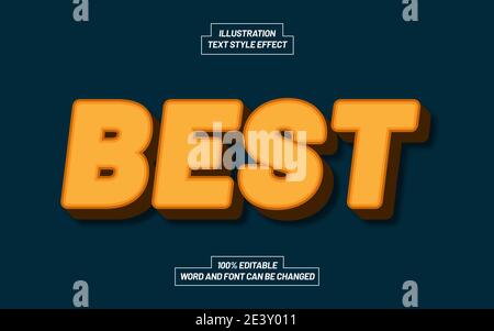 Best Text Style Effect Stock Vector