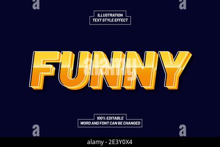 Funny Text Style Effect Stock Vector