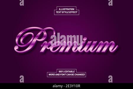 Premium Text Style Effect Stock Vector
