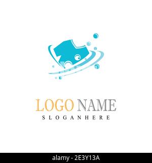 Laundry Logo Template vector symbol nature Stock Vector