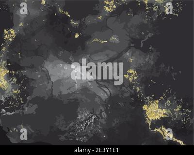 Modern design.Abstract black, gray marble texture, liquid paints. design of presentations, prints,flyers, business cards,invitations, calendars,websites, packaging and covers. Vector illustration Stock Vector
