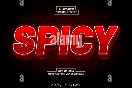 Spicy 3D Bold Text Style Effect Stock Vector