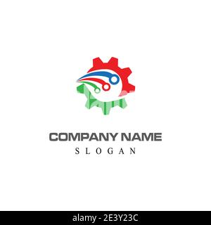 Gear Logo Template vector icon illustration design Stock Vector