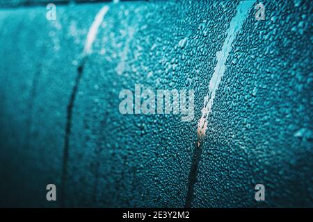 drops of water on a waterproof cloth Stock Photo