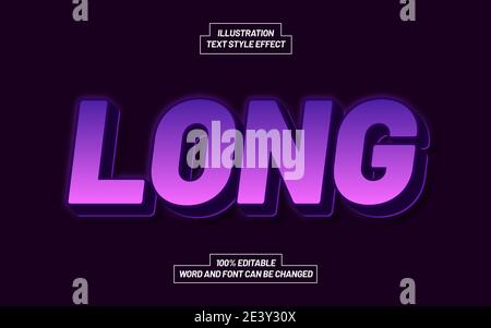 Long Text Style Effect Stock Vector